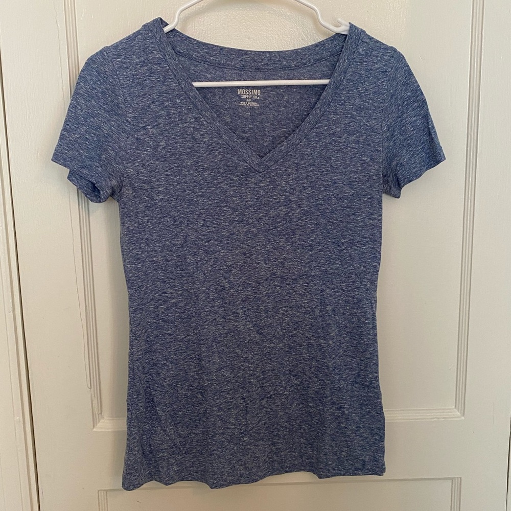 Heathered Blue Vneck